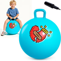 EVERICH TOY 18 inch hopper ball for kids with handle, purple pink clouds - view 7