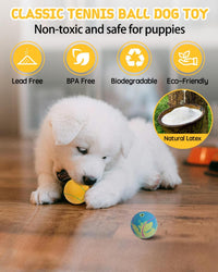 SCHITEC Dog Squeaky Toy Balls, Puppy Tennis Balls for Fetch Play - For Mini/Small Dogs / Tennis Ball - image 4
