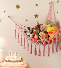 Stuffed Animal Toy Storage Hammock with LED Light - Pink / XL (43"*43"*55") - image 2