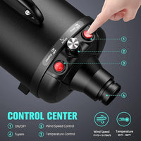 Pet Dryer, 5.2HP/3800W Pet Grooming with Adjustable Speed and Temperature Control Dog Blow Dryer, Pet Hair Dryer with 3 Nozzle