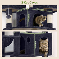 Globlazer Cat Tree Tower for Multiple Adult Cats, F82 - 82 inch / Dark Grey - image 4
