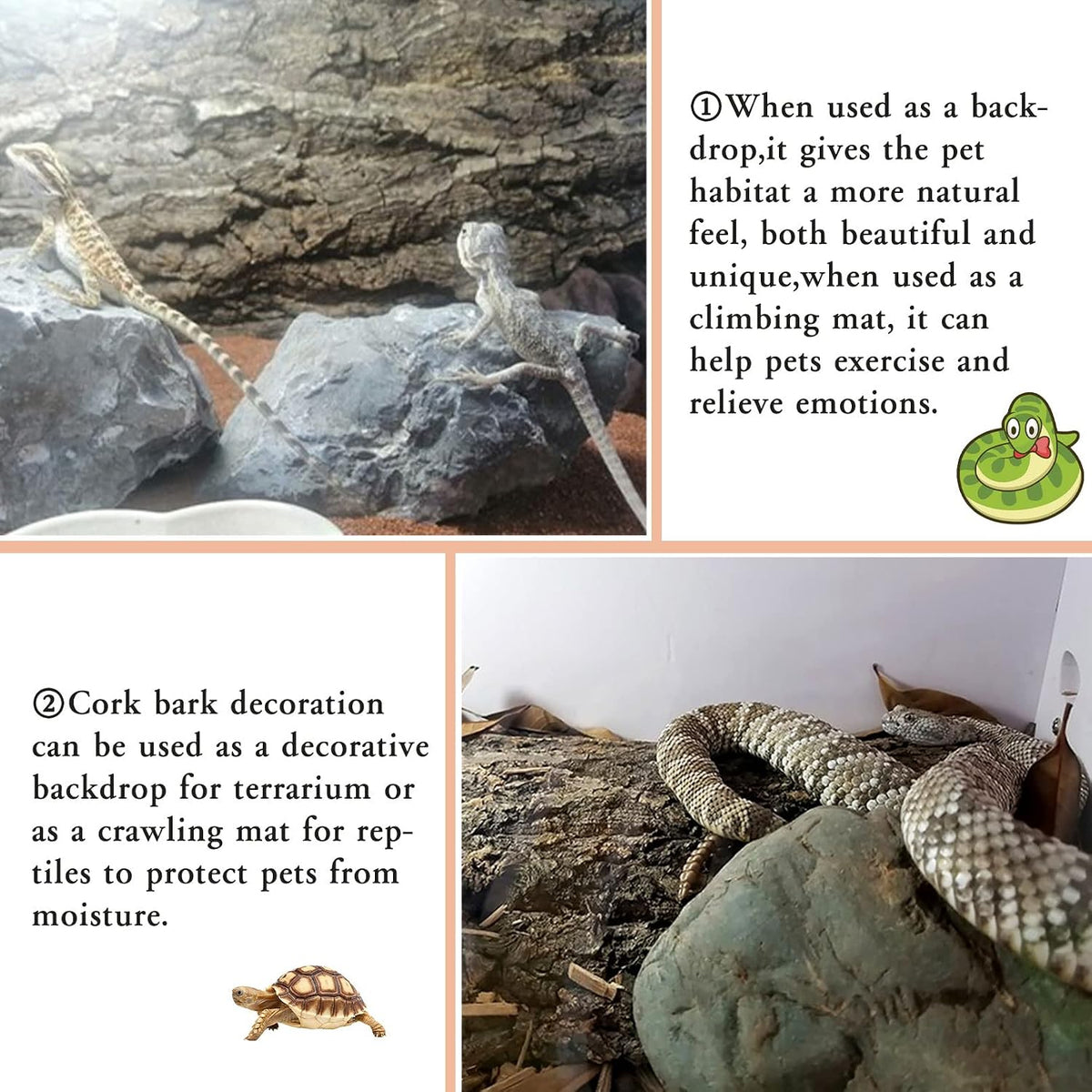 2PCS Cork Terrarium Background - 2Pcs-11.8”x7.9” - image 3
