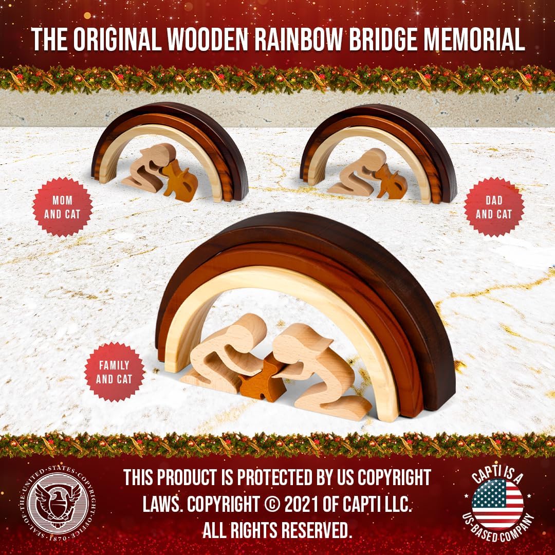 Rainbow Bridge Cat Memorial Gifts - Cat and Family - image 2