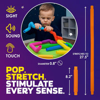 Nutty Toys Pop Tubes, Large 8-Pack Sensory Toys - Large / 8 - image 2