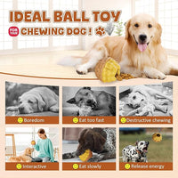 Dog Frozen Treats Toy, Cognitive Dogs Brain Stimulation Toys for Aggressive Chewers, Interactive Dispensing Toy Enrichment Keep Them Busy No-Boredom, Tough Nylon&Coffe Wood Fillable Puzzle Dog Feeder