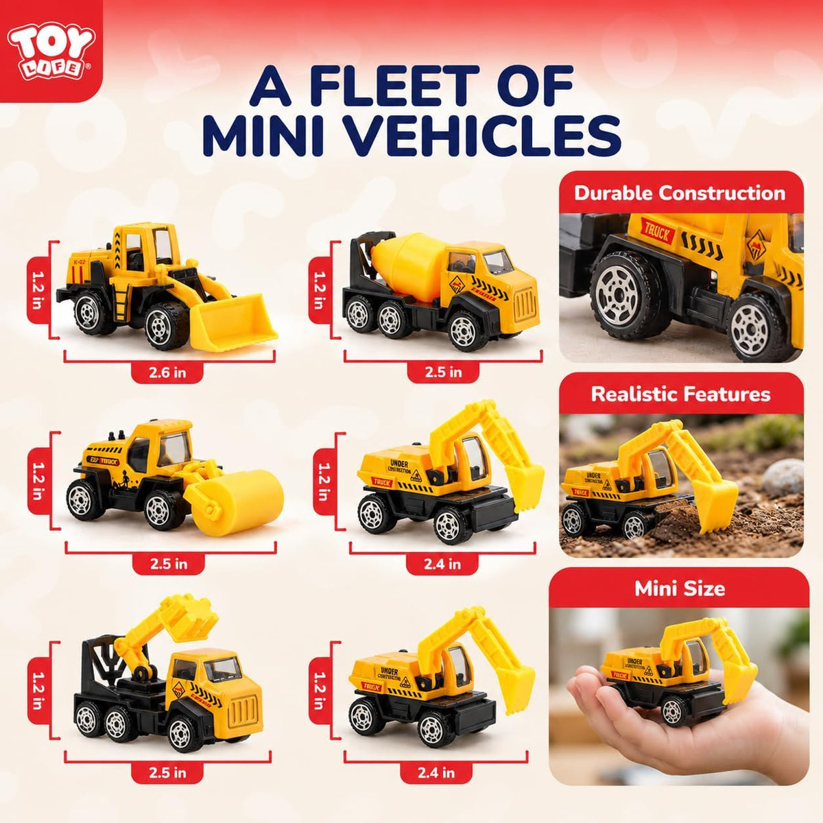 TOY Life 28 PCS Construction Toys for boy Age 3-5 - 28 Pcs - image 4