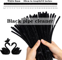 Black Pipe Cleaners for Crafts, Craft Supplies, Arts and Crafts - Black - image 2