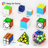 Vdealen Speed Cube Set, 2x2 4x4 Pyramid Mirror Dodecahedron Magic Cube Pack, Puzzle Cube Bundle - 10 Pack-Cube Set - image 2
