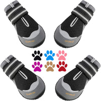 QUMY Dog Shoes for Large Medium Dog Boots & Paw Protectors for Hot - Black / Size 7: 2.8''x3.2"(W*L) for 63-75 lbs