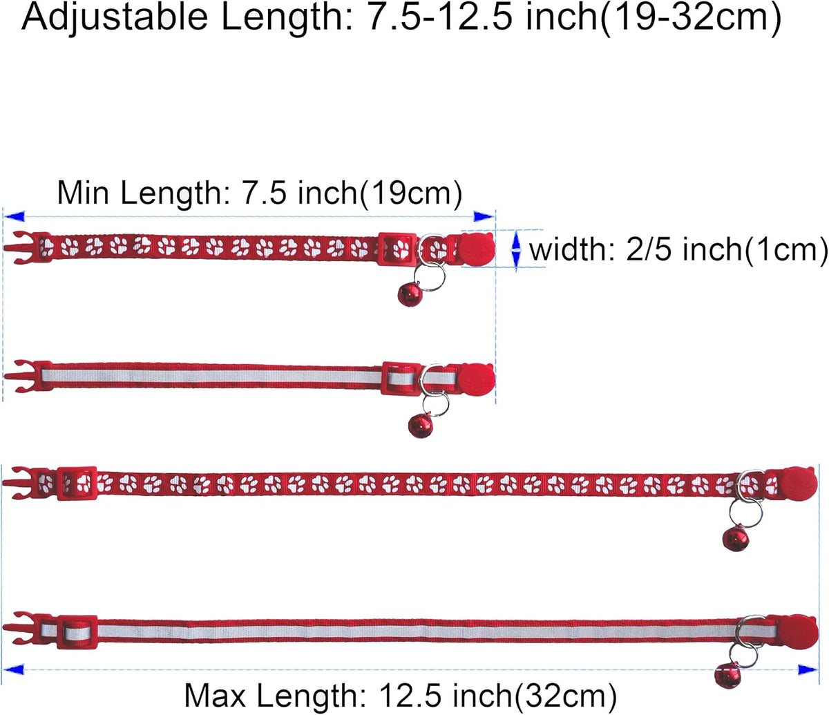 2 Pack Breakaway Cat Collars with Bells - Red - image 2