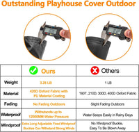 GRABADO 420D waterproof cover for flat-roof kids playhouse, 57 x 57 x 63 inch - view 2