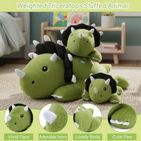 SQEQE Weighted Stuffed Animals Capybara Plush - Triceratops / Medium(13.8 Inch) - image 2