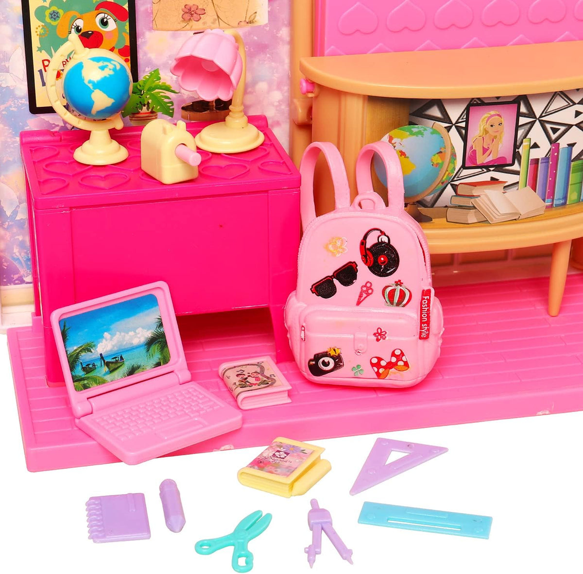 19 Pcs Girl Doll School Accessories for 11.5 Inch Doll School Playset – Fun for Kids & Family - image 2