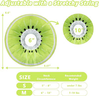 Soft Cat Cone Collar, Cute Cat Recovery Collar Suitable for Small, Medium, Large Cats,Elizabethan Neck Collar for Cats After Surgery (Kiwifruit, Medium)