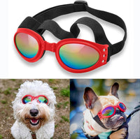 QUMY Dog Sunglasses Dog Goggles for Medium Large Breed Dogs Eye - Red