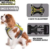Fida Dog Harness, No-Pull Pet Vest with Saddle Bags Backpack - Small (Neck:14"-18";Chest:20"-22.5") / Yellow - image 2
