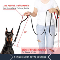 Plutus Pet Double Handle Dog Leash, for Medium Large Dogs - 6 FT / Black - image 2