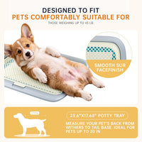 KOLAPANDA dog potty tray with mesh grate and pee pad holder for dogs up to 45 lb - view 3