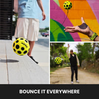 Waboba Bounceback Returning Black and Blue Moon Ball Hyper Bouncy - Yellow - image 3