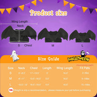 Dog Halloween Costume, Halloween Bat Wings for Dogs Cats - Medium - image 3