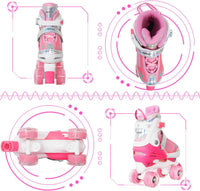 Kids Roller Skates for Boys - Cotton Candy Dream / Small(10C-13C) - image 3