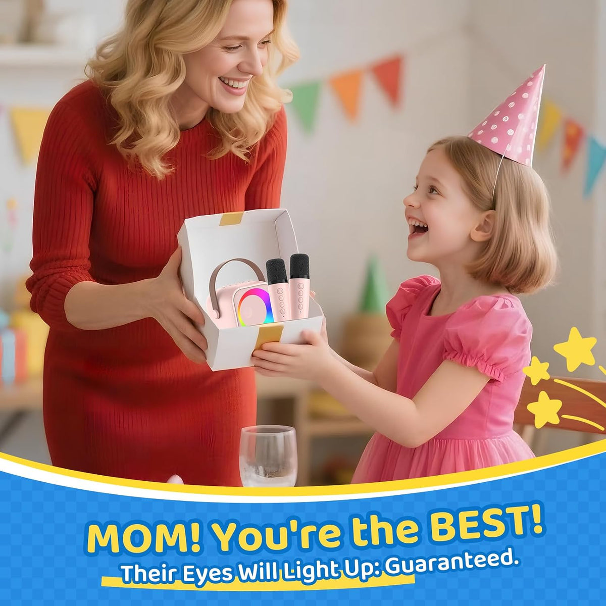 Karaoke Machine for Kids, Toys for 3-12 Years Old Girls Gifts – Fun for Kids & Family - Pink - image 3