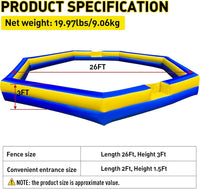 WARSUN 15 ft inflatable gaga ball pit with notched entry and built-in blower - view 21