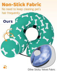 Supet Inflatable Dog Cone Collar for Large Medium Small Dogs, Soft Cone Collar for Dogs Cats, ECollar Doggie Neck Donut Dog Cone Alternative After Surgery