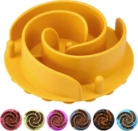 Slow Feeder Dog Bowls Insert - L / Yellow