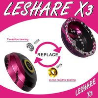 LESHARE X2 Dual-Mode Yoyo for Advanced Players & Teens Beginners – Fun for Kids & Family - Black pink - image 3