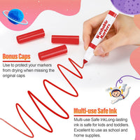 Janlaugh washable markers bulk pack of 24 broad line markers with conical tips - view 35