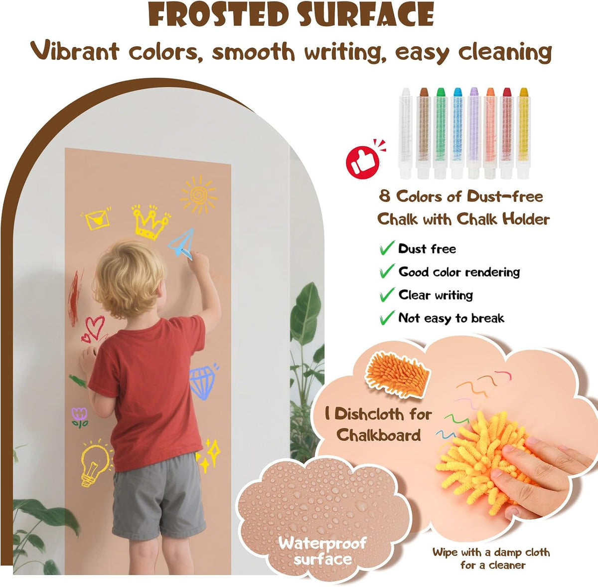 Magnetic Whiteboard Contact Paper - Pink 1pc / 47.2" x 18" - image 3