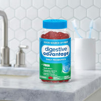Digestive Advantage Prebiotic Fiber Gummies + Probiotics for Gut Health, 5g Prebiotic Fiber Plus 1 Billion CFU Probiotic, Supports Digestive Health & Regularity, (60ct Bottle) Strawberry Flavor*