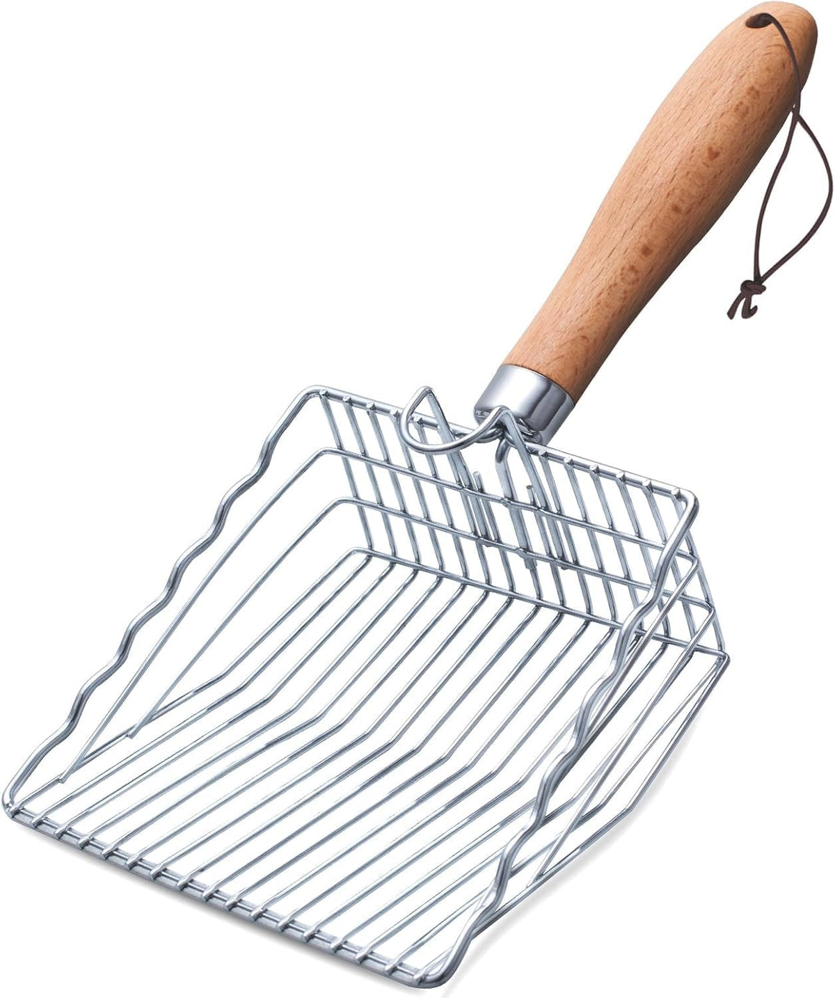 Cat Litter Scoop, Stainless Steel Kitty Metal Scooper with Hook and Hole – Daily Care for Cats - 5.6"Handle