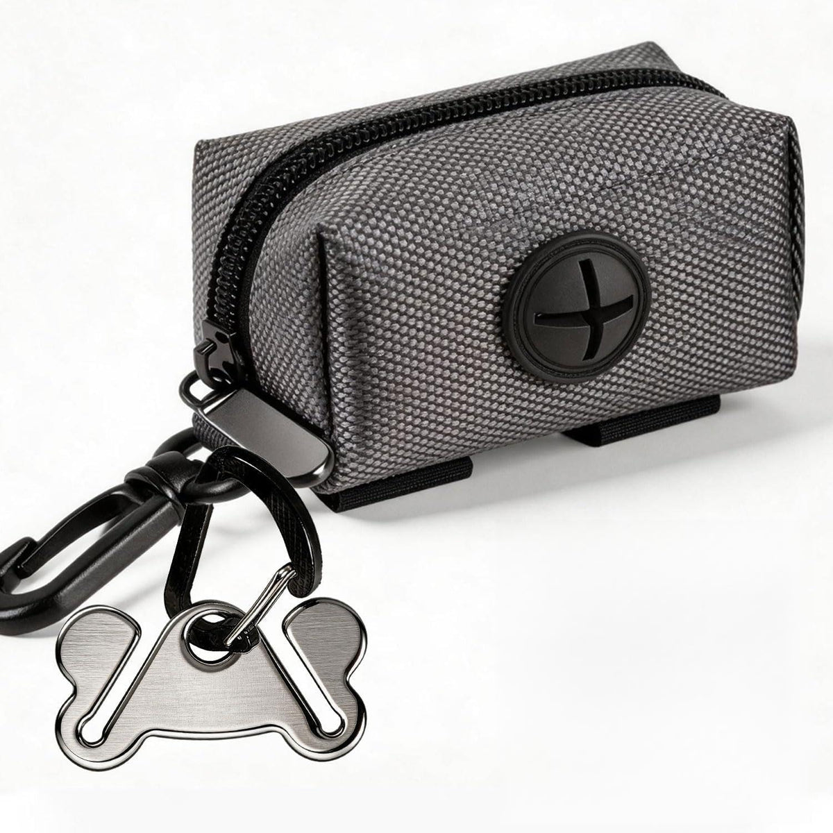 Dog Poop Bag Dispenser Holder Soft Waste Bags Roll Holders Leash Clip - 1 Count (Pack of 1) / 1PC Grey