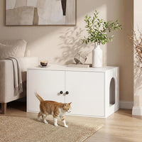 HOOBRO Cat Litter Box Enclosure - White - image 2