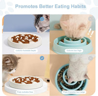 Slow Feeder Bowl for Cats and Small Dogs - White - image 4