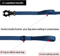 Tactical Dog Leash with Quick-Release Metal Clasp - 6 FT / Reflective Blue - image 4
