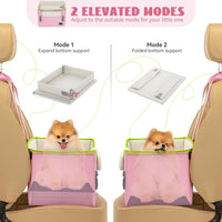 PETSFIT Dog Car Seats for Small Dogs, Patented Safety Buckles - Oxford Cloth / Pink - image 4