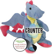 goDog Bubble Plush Dragons Squeaky Dog Toy - Dragons (Perwinkle) / Large (Pack of 1) - image 4