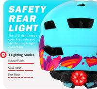 Kids Bike Helmet, Toddler Youth Helmet for Boys Girls, Ages 3-5 - Glossy Light Blue / 50cm-57cm/19.7''-22.4'' - image 4