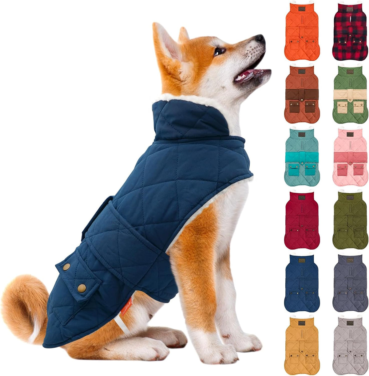 KYEESE Waterproof & Windproof Dog Coat for Small Dogs Puffer Jacket – Essentials for Dogs - Medium / 01# Blue