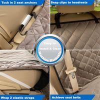 VIEWPETS Bench Car Seat Cover Protector, Waterproof Heavy-Duty - 52" L × 62" W / KHAKI - image 3