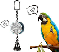 Colorday Bird Toys Parrot Talking Coach & Interactive Voice Bell - Blue