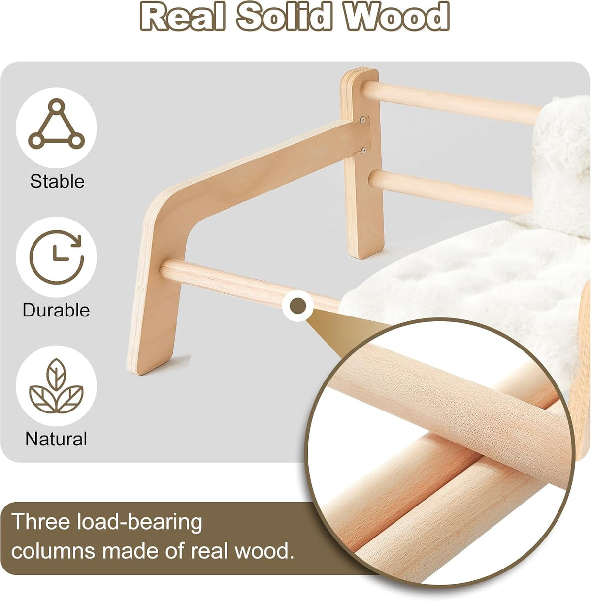 Elevated Cat Couch Bed for Indoor Cats - White - image 4