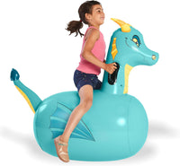 Hearthsong Hop N Go Inflatable Unicorn Riding Bouncy Hopping Toys - Dragon / 1 Pack