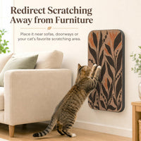 Cat Wall Scratcher, Art Cat Scratching Board for Indoor Cats – Essentials for Cats - Black & White 2 - image 3
