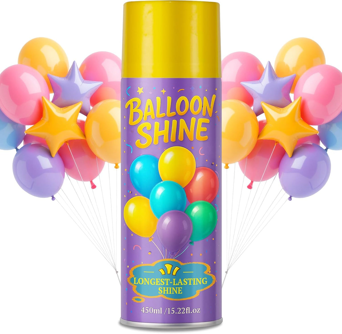 Balloon Shine Spray for Party : 15 oz Balloons Spray Silicone – Fun for Kids & Family - 15 OZ