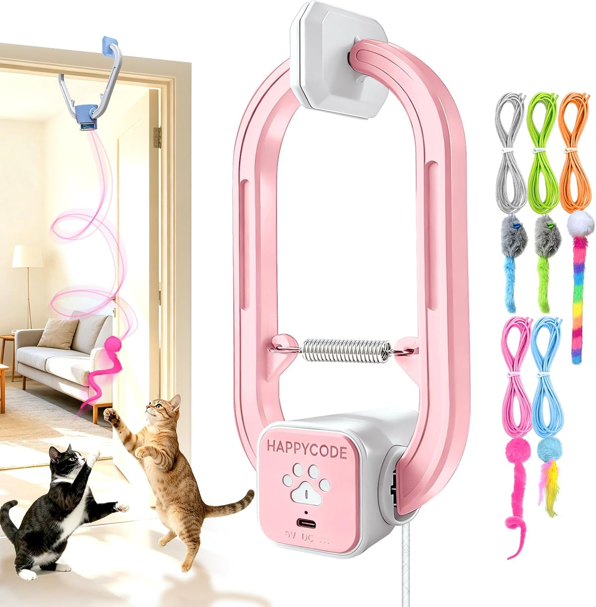 Automatic Interactive Cat Toy for Indoor Cats - Pink