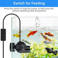 hygger Wave Maker with Controller for Feeding, 1320 GPH Ultra-Silence Aquarium Powerhead with Strong Magnet Suction Base for Freshwater or Saltwater Fish Tank, 360° Rotating Aquarium Wavemaker